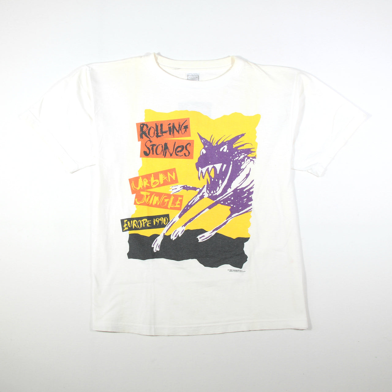 Rolling Stones - Urban Jungle Europe Tour 1990 Vintage Band Shirt - L