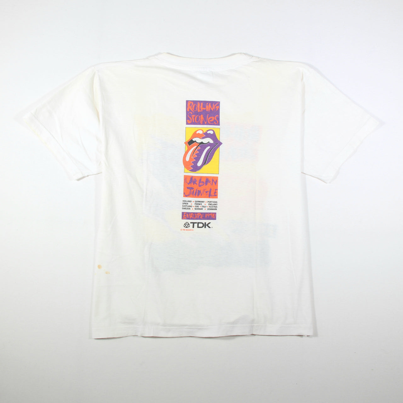 Rolling Stones - Urban Jungle Europe Tour 1990 Vintage Band Shirt - L