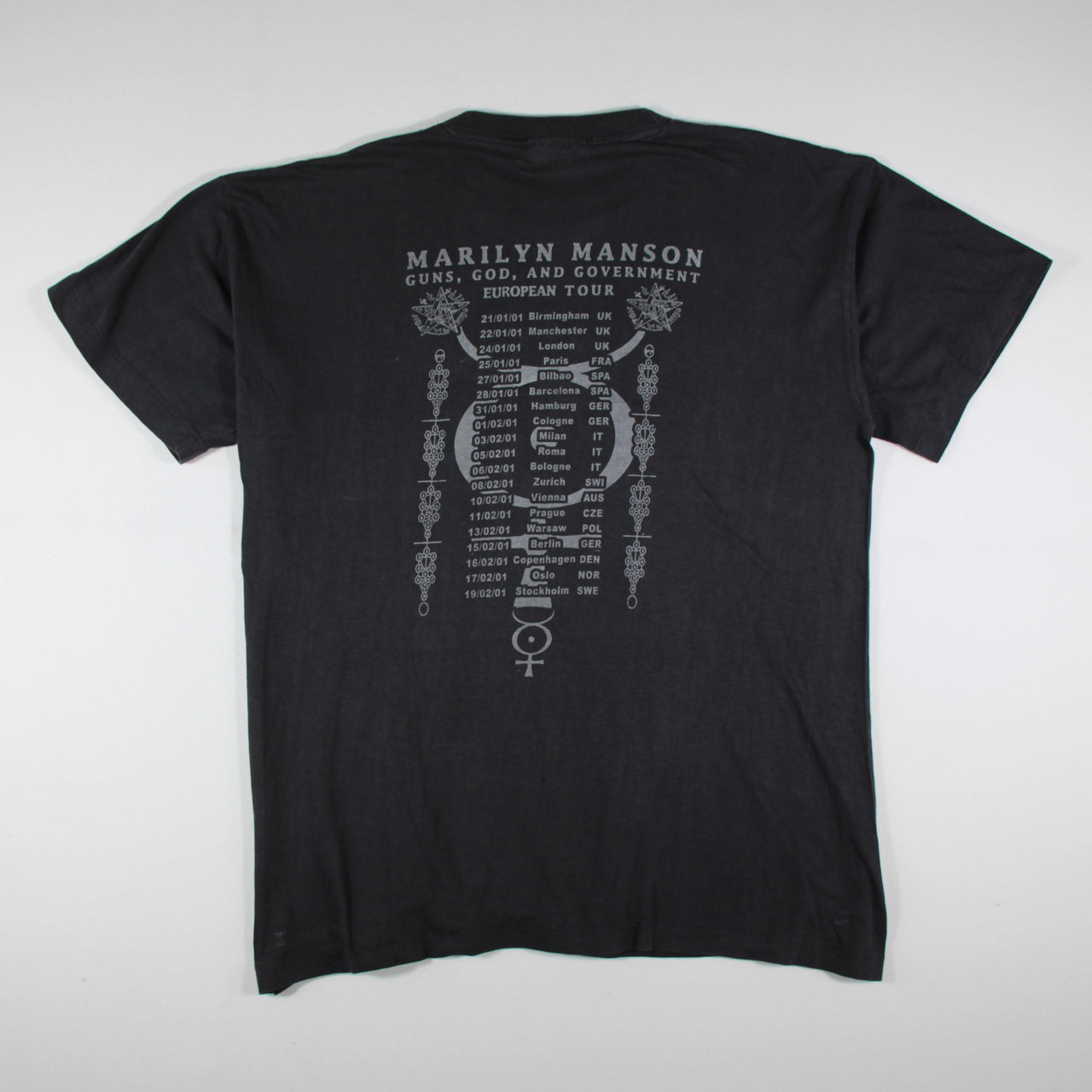 Marilyn Manson - Holy Wood - Guns, God, and Government European Tour 2001 Vintage Band Shirt