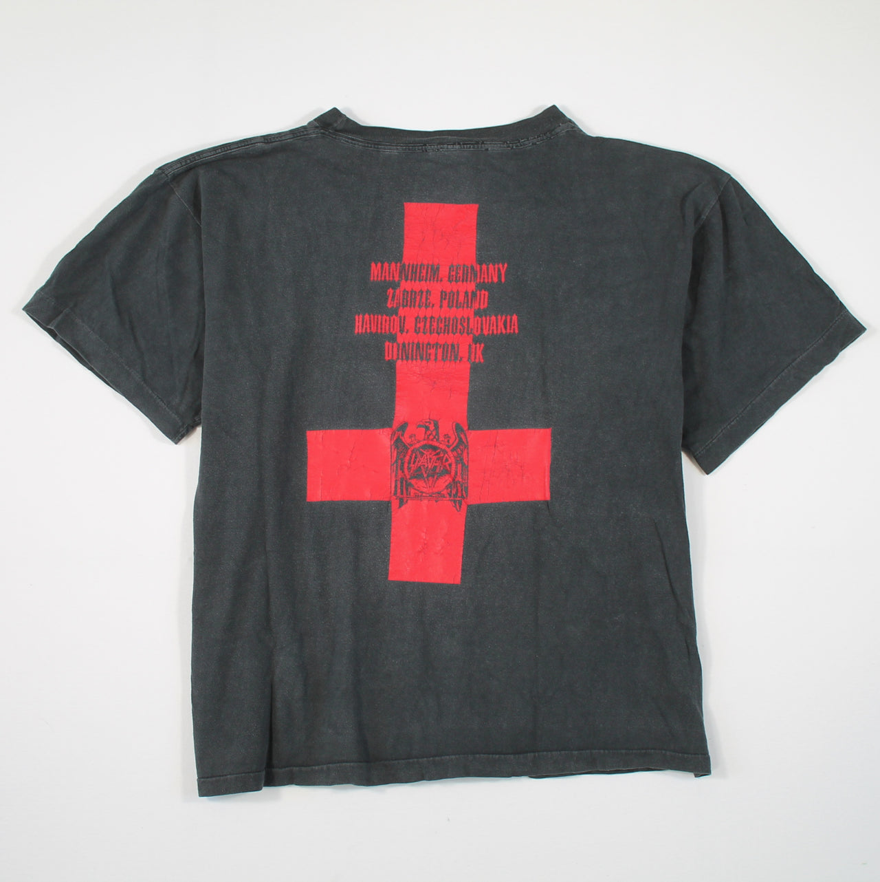 slayer european tour 1992 shirt l