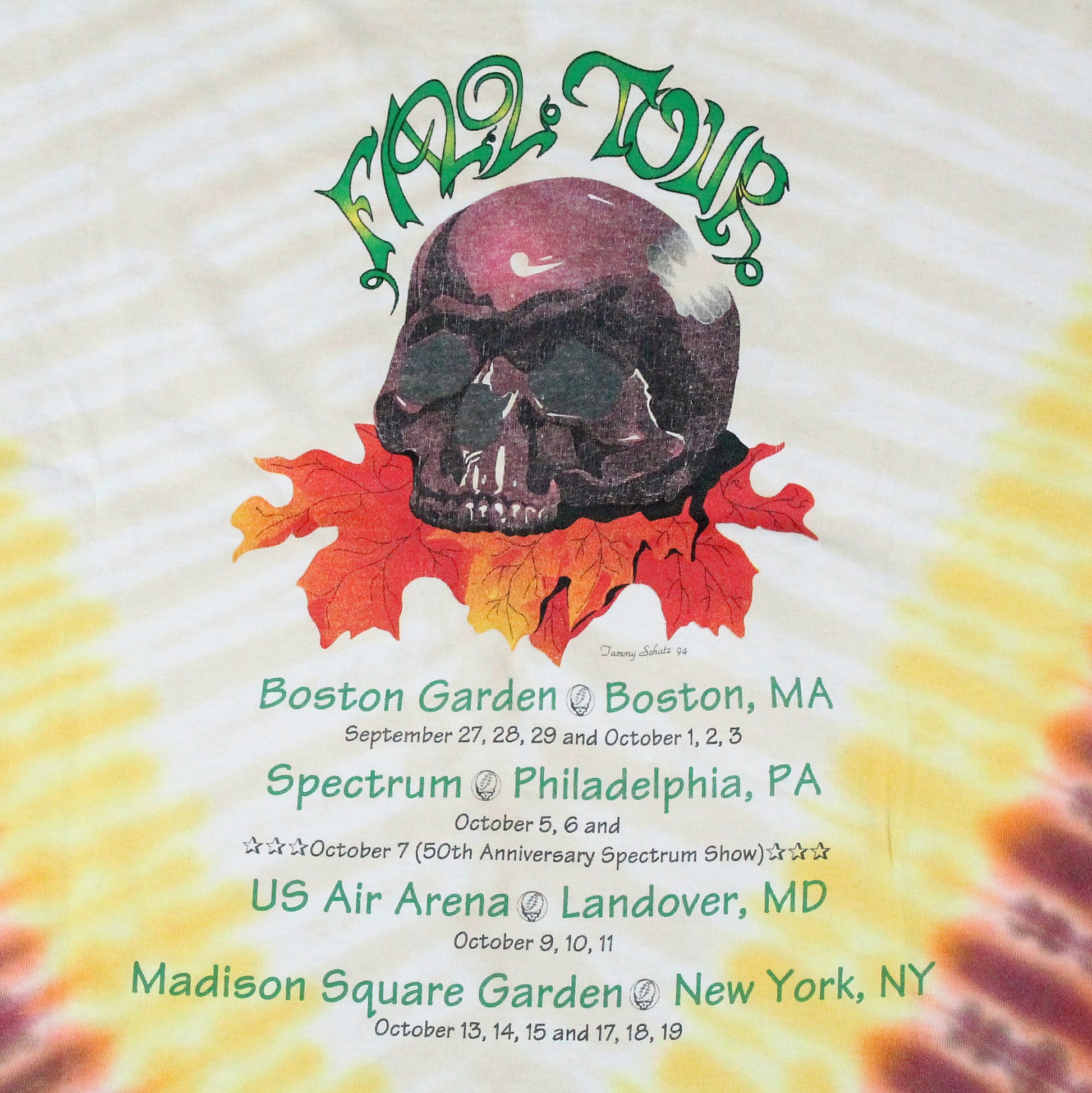 the grateful dead fall tour 1994 shirt xl