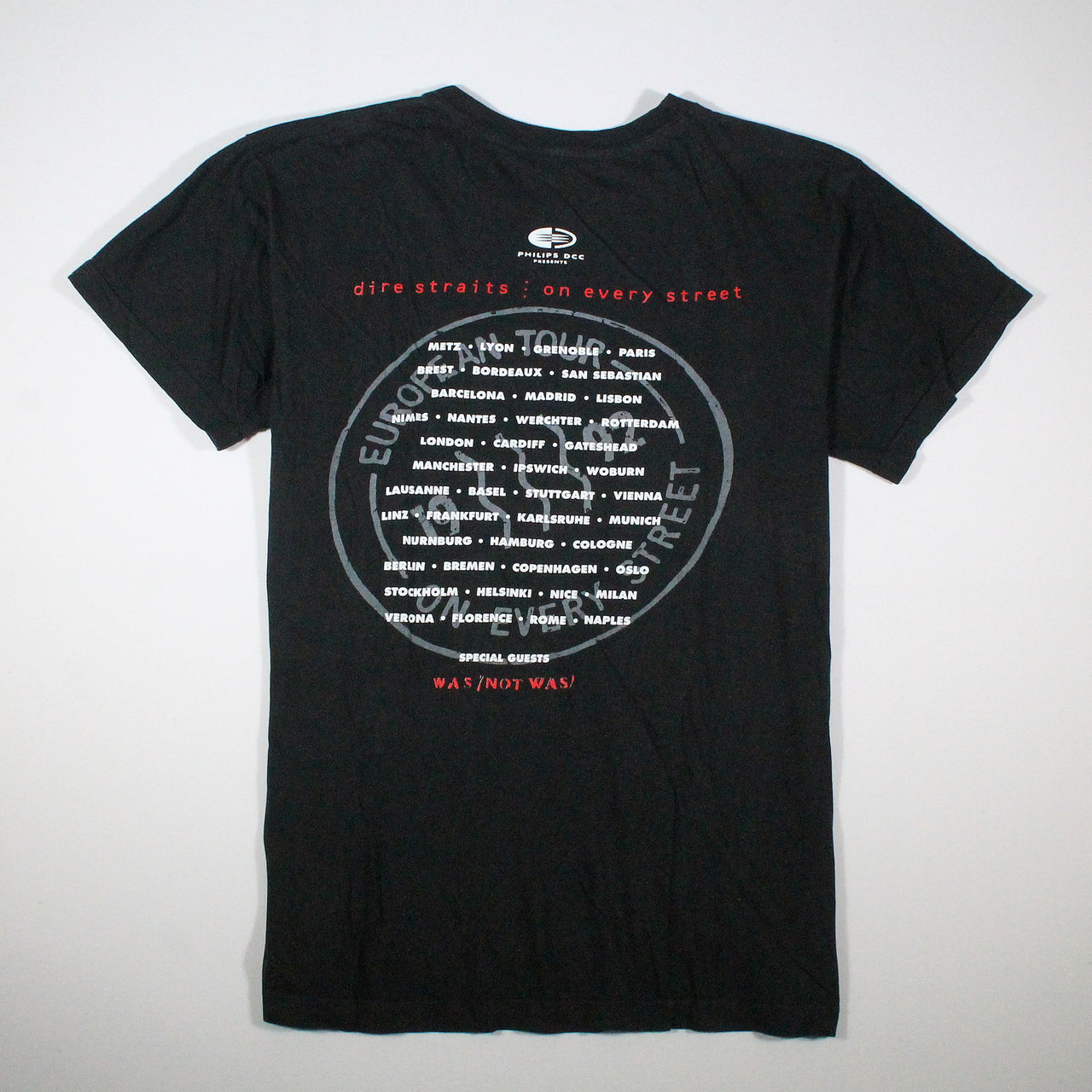 dire straits on every street tour shirt 1992 xl