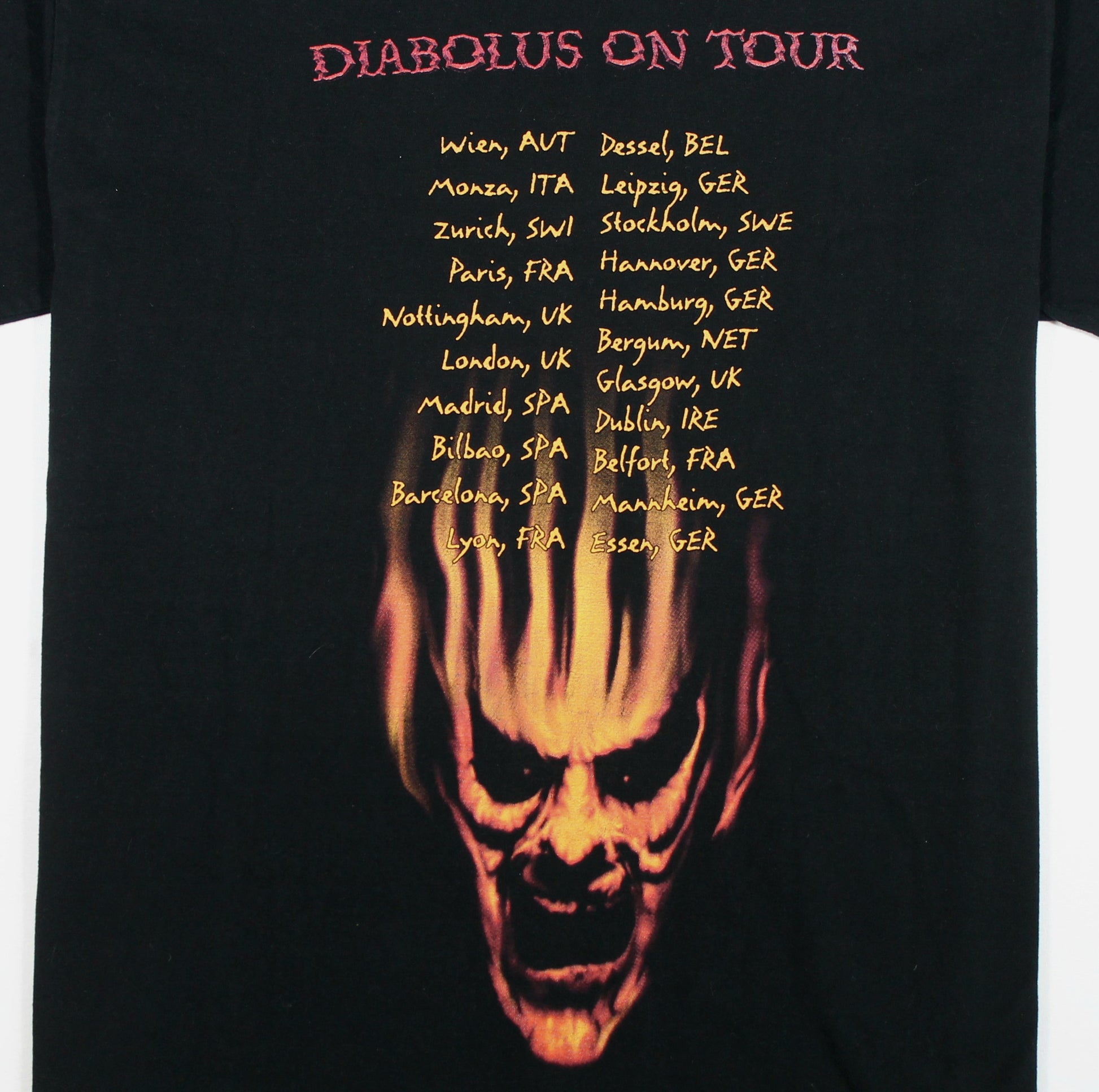 slayer diabolous on tour 1999 shirt l