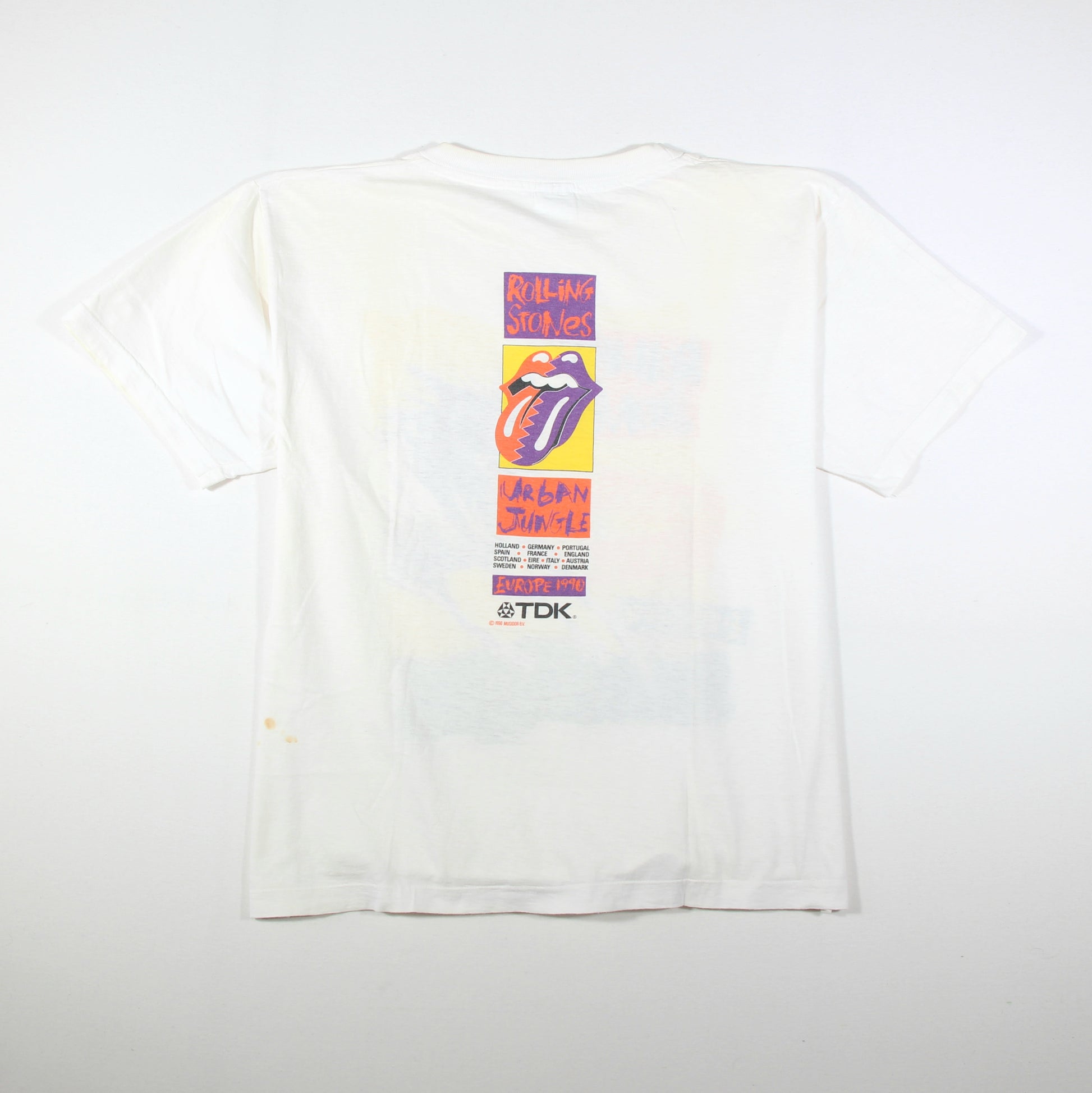 Rolling Stones - Urban Jungle Europe Tour 1990 Vintage Band Shirt - L