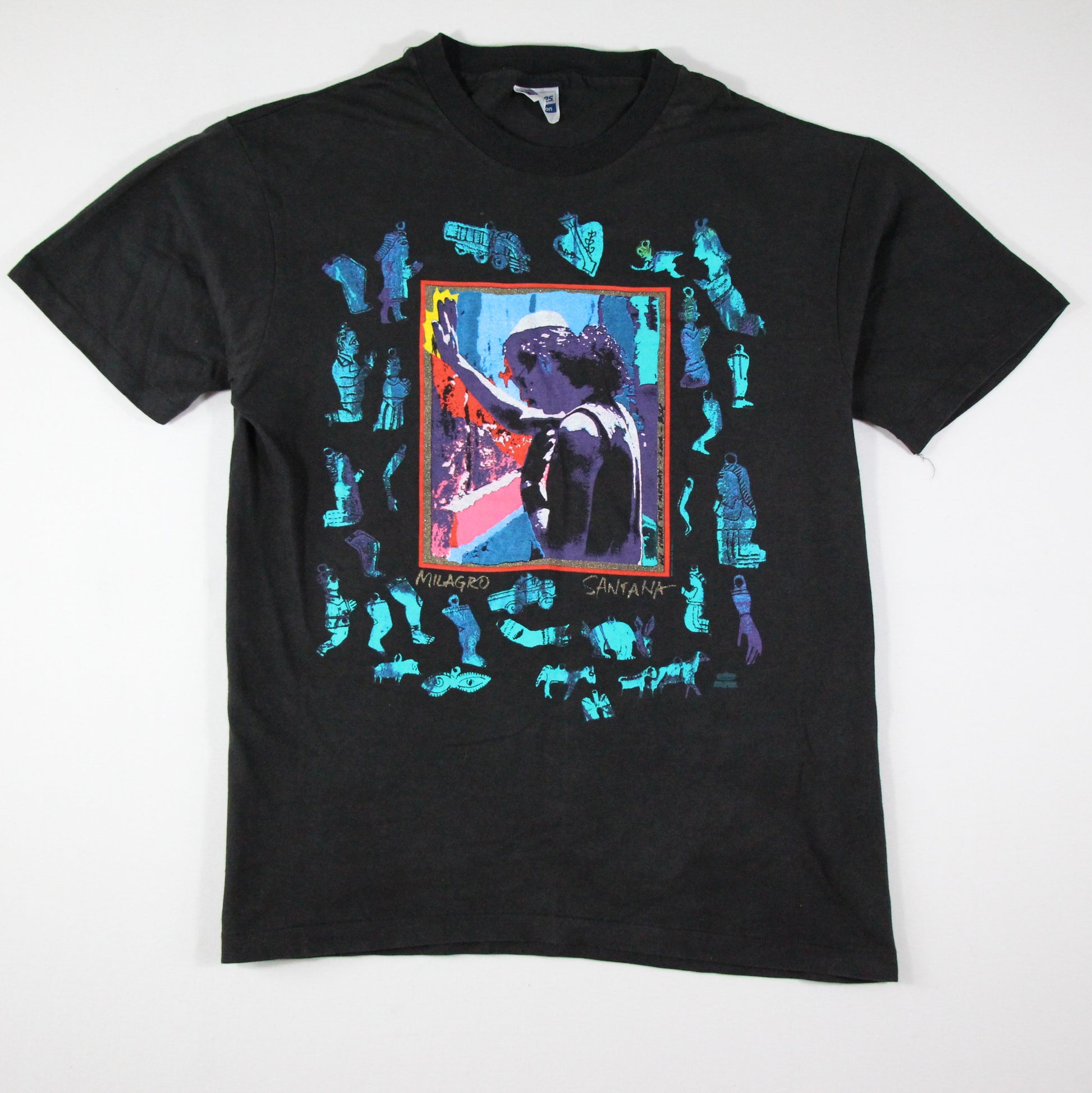 Carlos Santana - Milagro 1992 Vintage Band Shirt 